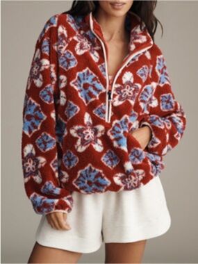 THE UPSIDE X Anthropologie Harlow Half-Zip Fleece Pullover